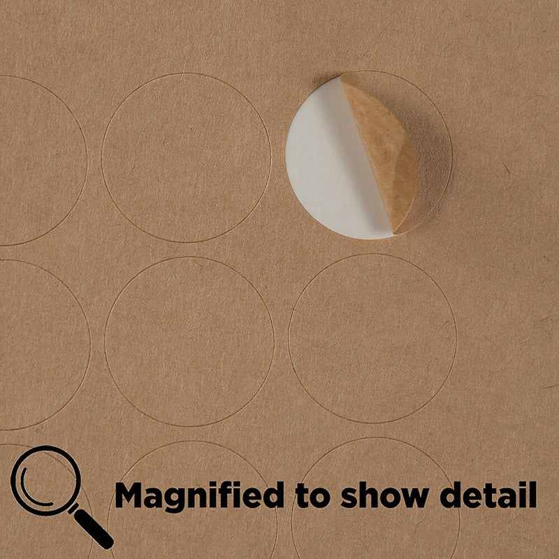 JAM Paper Circle Round Label Sticker Seals, 0.75 Inch Diameter, Brown Kraft, 108/Pack (3147612188)