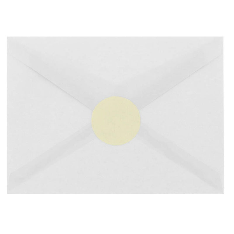 JAM Paper Round Label Sticker Seals, 1 2/3" Diameter, Ivory, 24 Labels/Sheet, 5 Sheets/Pack (147627045)