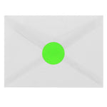 JAM Paper Round Label Sticker Seals, 1 2/3" Diameter, Neon Green, 24 Labels/Sheet, 5 Sheets/Pack (354329583)