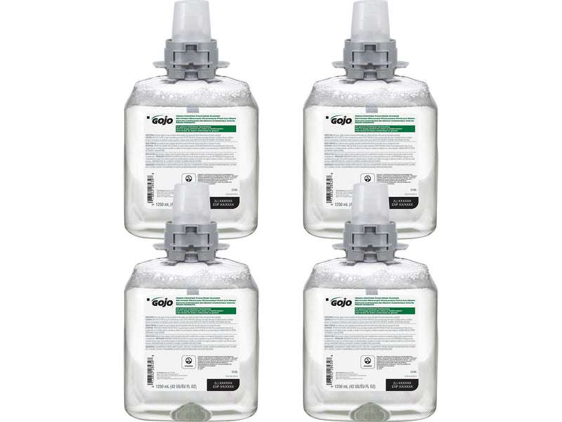 GOJO Green Certified Foaming Hand Soap Refill for FMX12 Dispenser, 1250 ml., 4/Carton (5165-04)