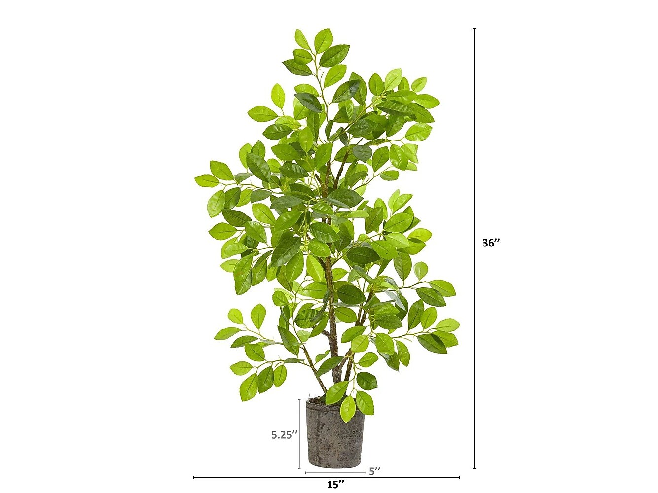 Nearly Natural Ficus Tree in Planter (8329)