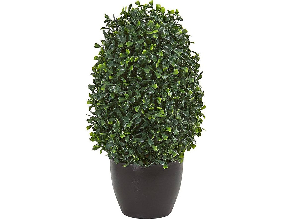 Nearly Natural Boxwood Topiary Plant in Pot (4355)