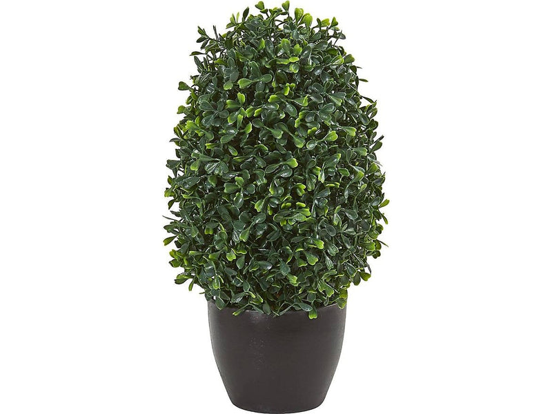 Nearly Natural Boxwood Topiary Plant in Pot (4355)