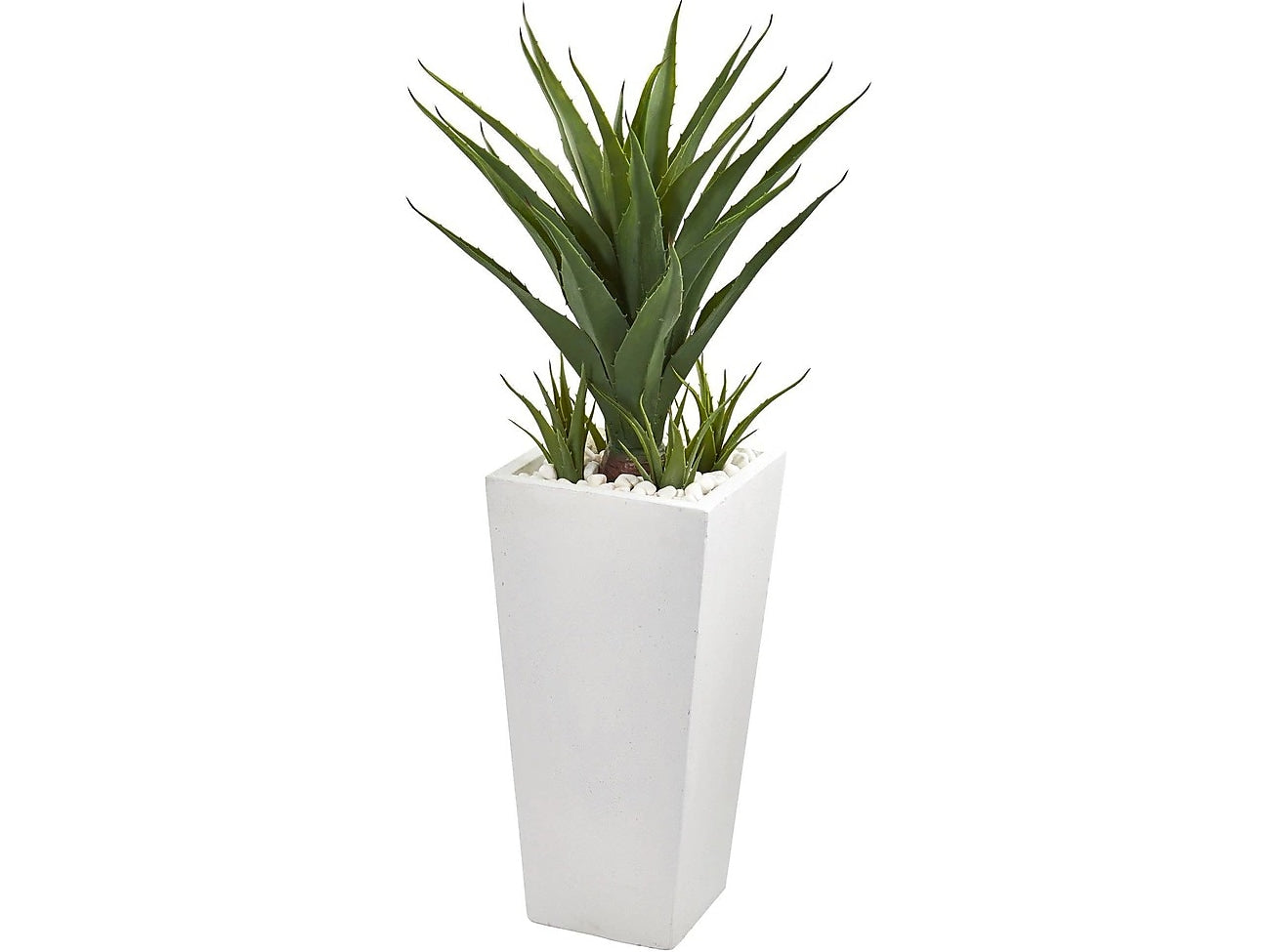 Nearly Natural Spiky Agave Plant in Planter (9641)