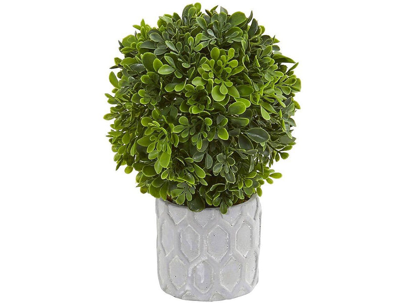 Nearly Natural Topiary Boxwood Plant in Pot, 3/Pack (4340-S3)