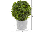 Nearly Natural Topiary Boxwood Plant in Pot, 3/Pack (4340-S3)