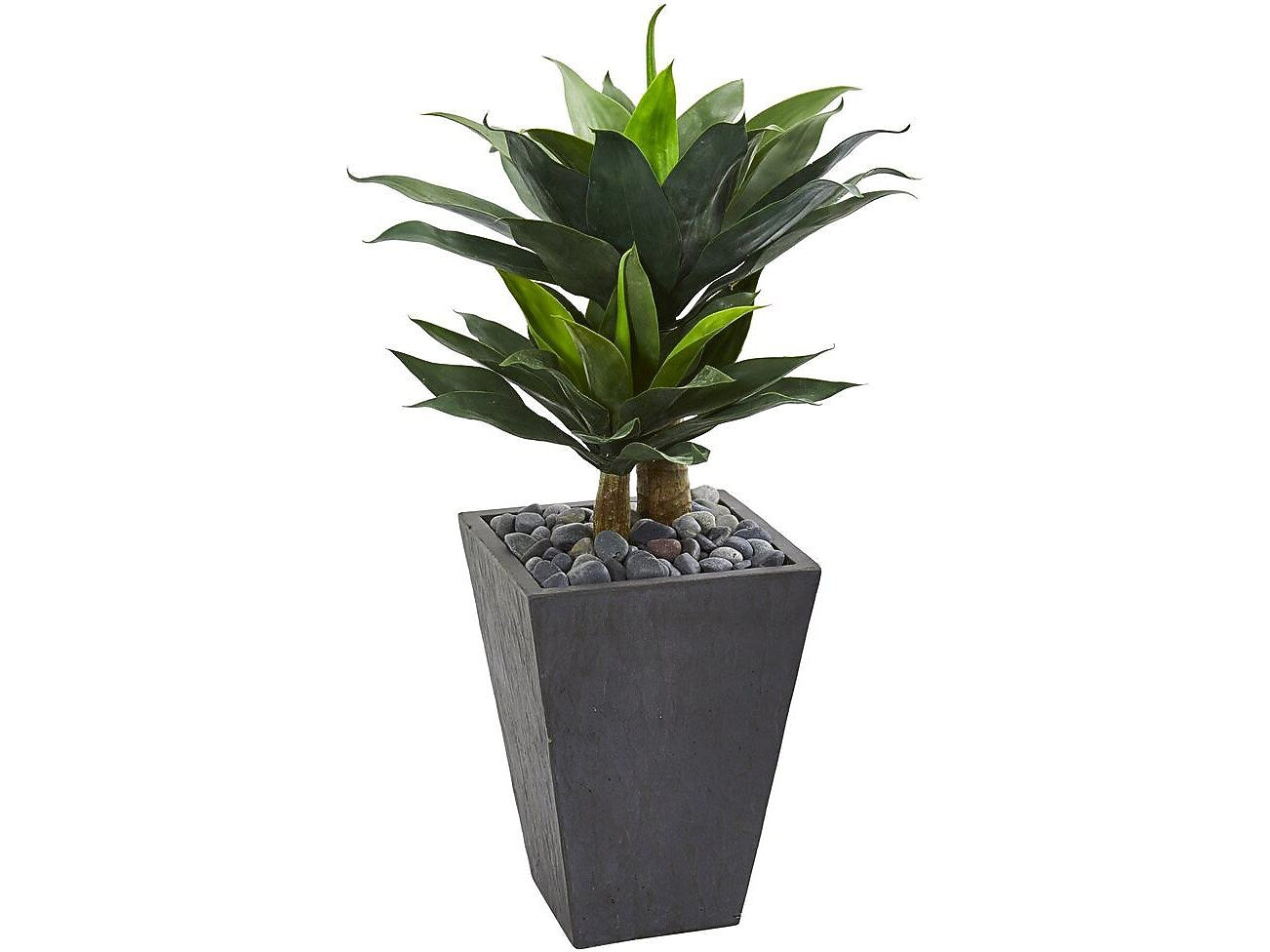 Nearly Natural Double Agave Succulent Plant in Pot (9517)