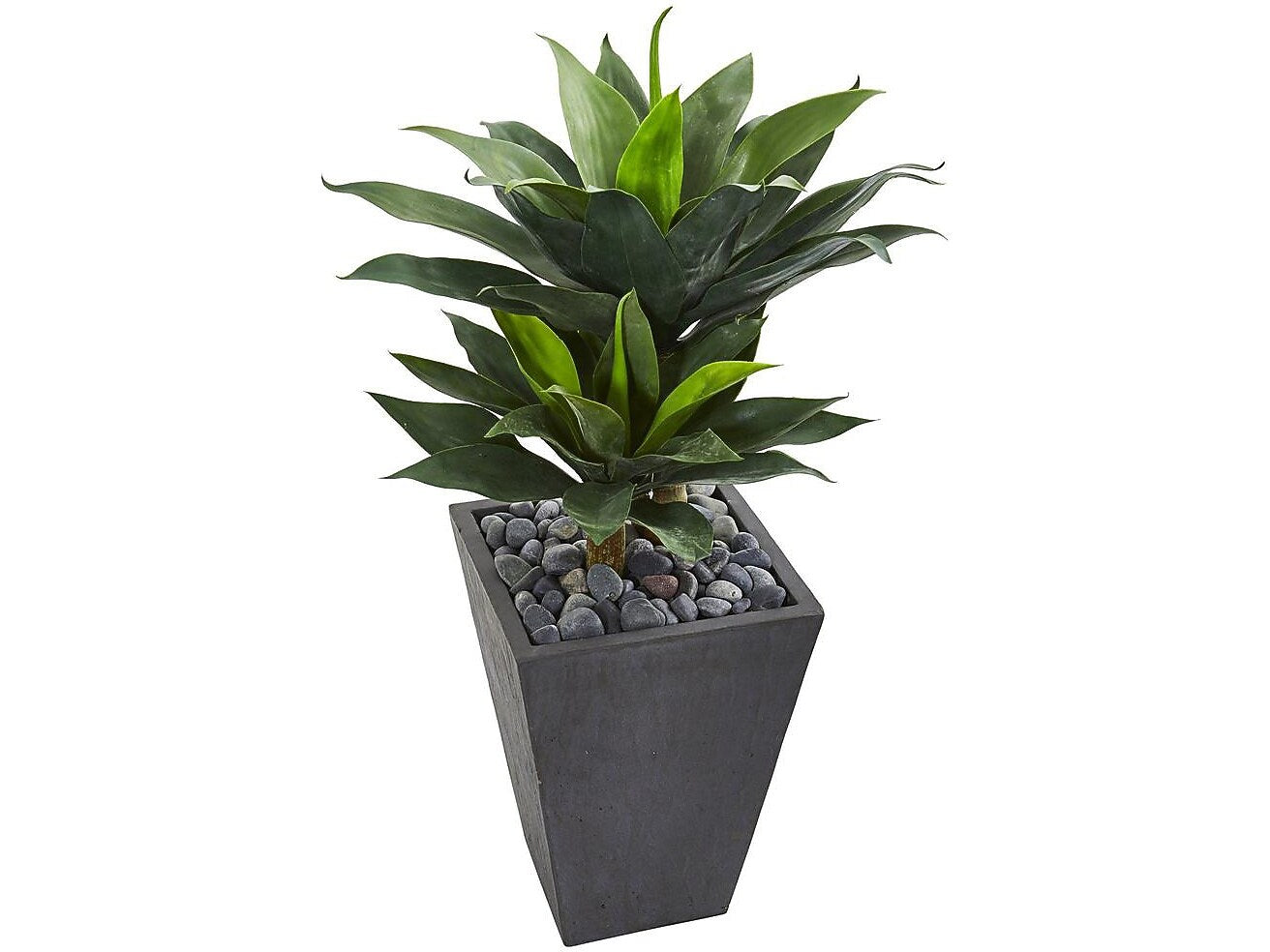 Nearly Natural Double Agave Succulent Plant in Pot (9517)