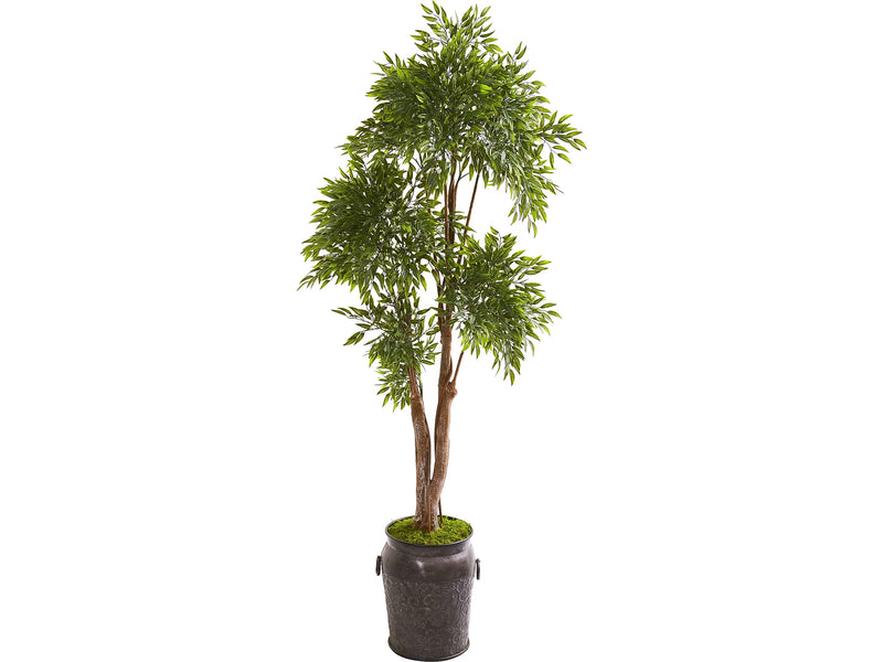 Nearly Natural Ruscus in Planter (9740)