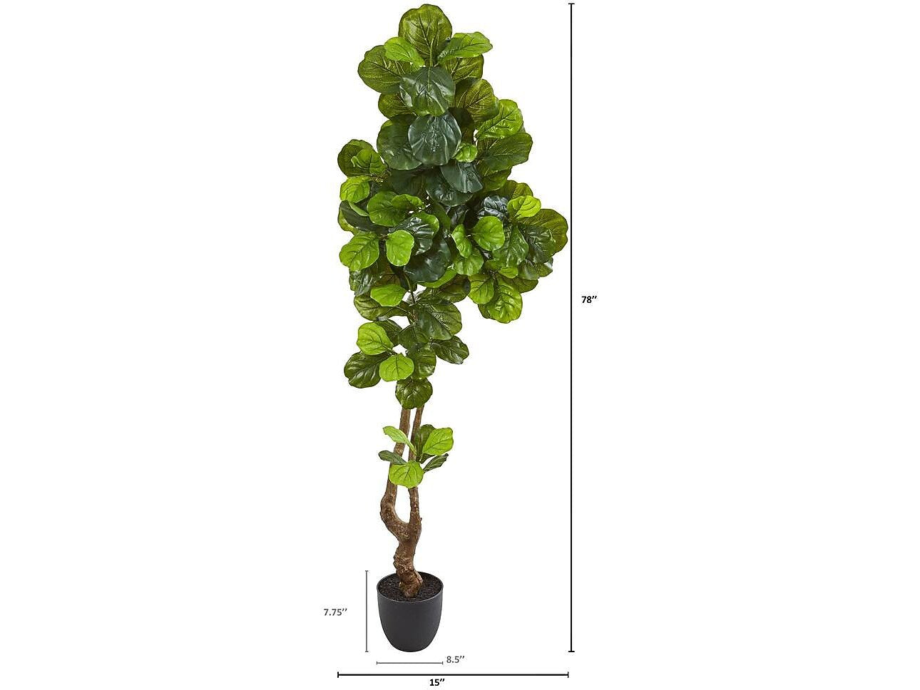 Nearly Natural Fiddle Leaf Tree in Pot (9116)