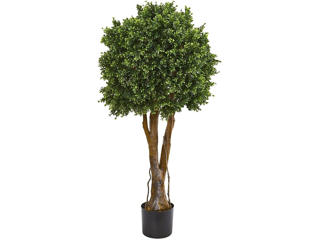 Nearly Natural Boxwood Topiary Tree in Pot (9150)