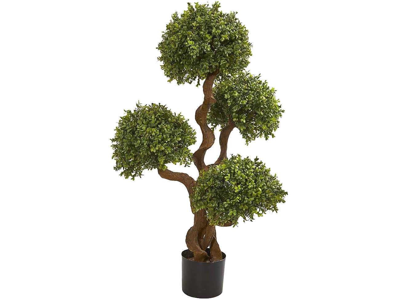 Nearly Natural Boxwood Topiary Tree in Pot (9159)