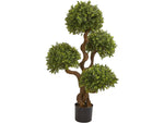Nearly Natural Boxwood Topiary Tree in Pot (9159)