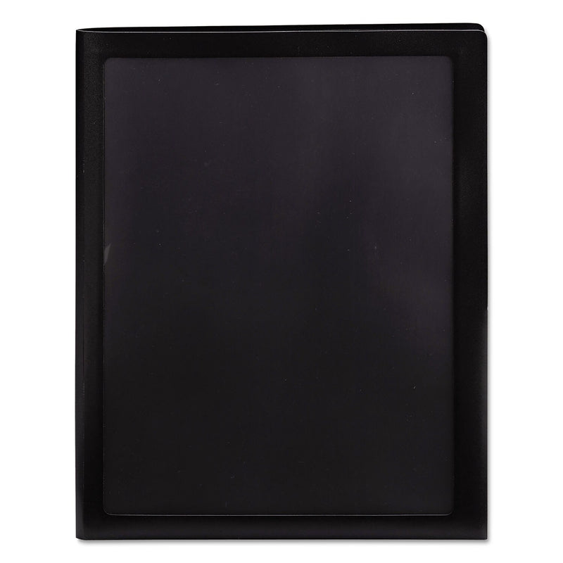 Smead Frame View Poly 2-Pocket Presentation Folder, Black, 5/Box (87705)
