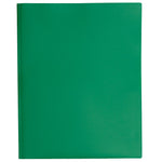 JAM Paper 2-Pocket Plastic Folders with 3 Fasteners, Green, 6/Pack (382ECGRD)