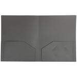 JAM Paper Heavy Duty 2-Pocket Folders, Grey, 6/Pack (383HGYA)