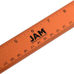 JAM Paper Stainless Steel 12" Ruler, Orange, 12/Pack (347M12ORB)