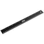 JAM Paper Stainless Steel 12" Ruler, Black (347M12BL)