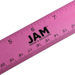 JAM Paper Stainless Steel 12" Ruler, Fuchsia, 12/Pack (347M12FUB)