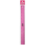 JAM Paper Stainless Steel 12" Ruler, Fuchsia, 12/Pack (347M12FUB)