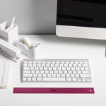 JAM Paper Stainless Steel 12" Ruler, Fuchsia, 12/Pack (347M12FUB)