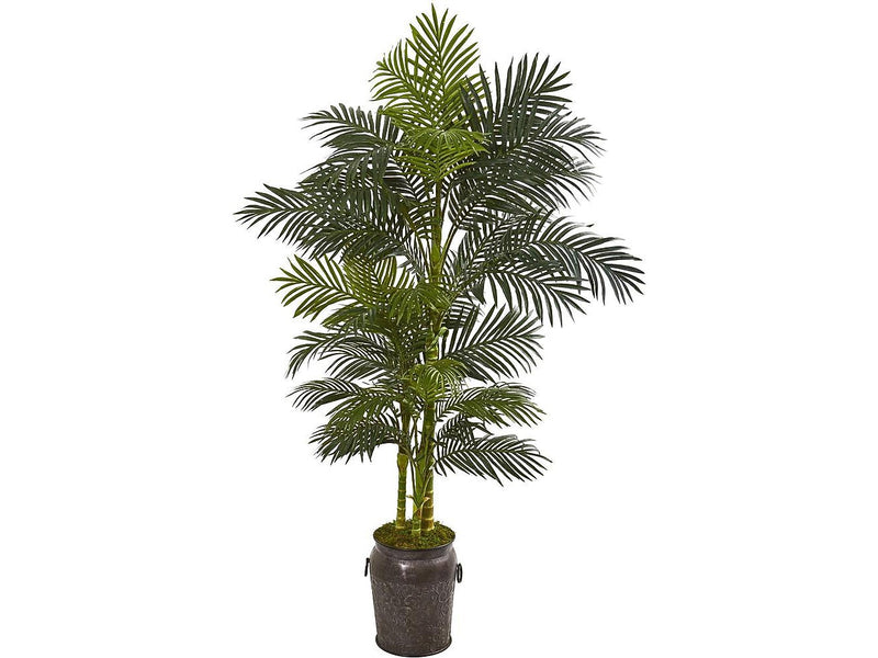 Nearly Natural Golden Cane Palm Tree in Pot (9768)