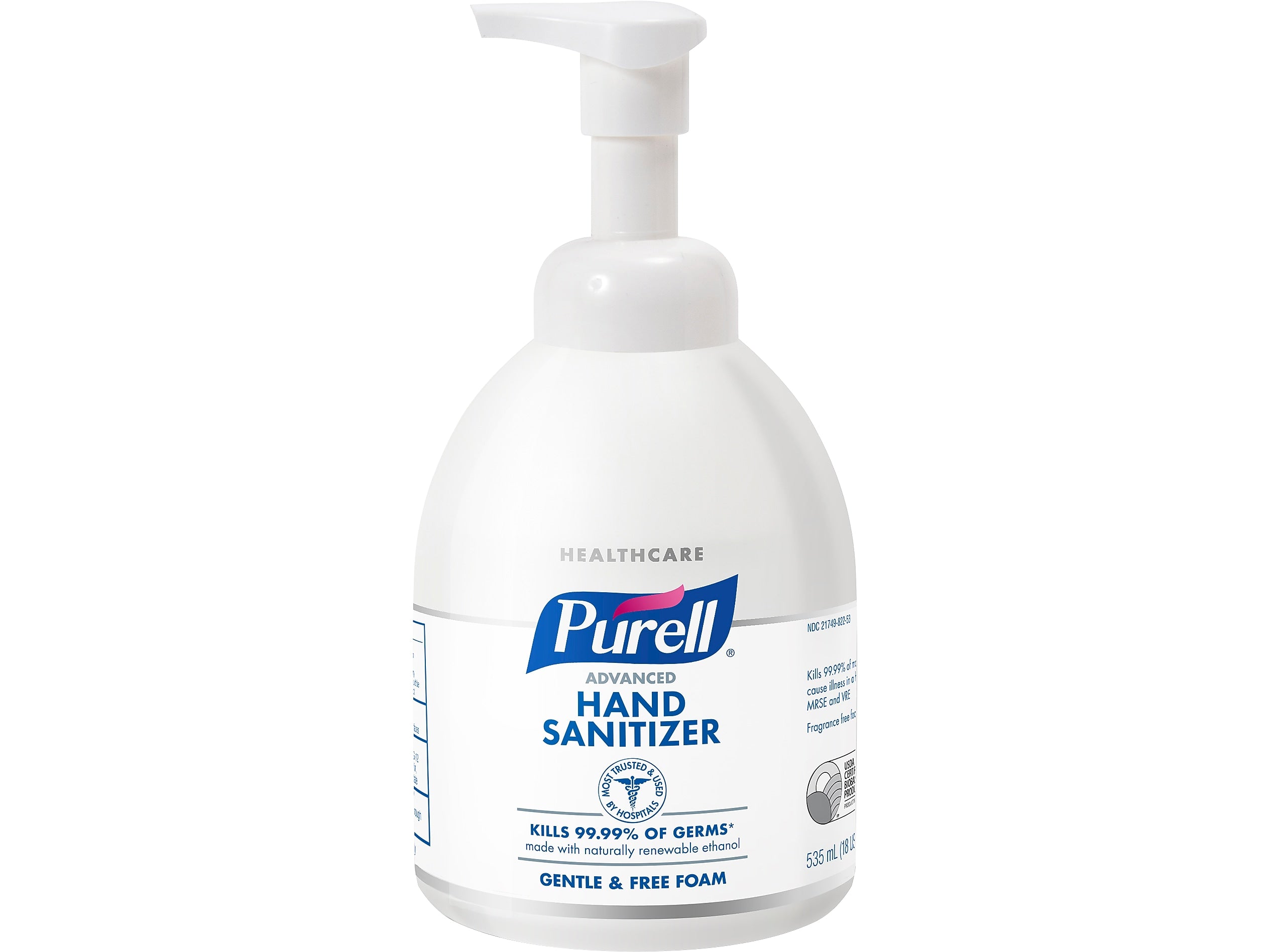 PURELL Advanced 70% Alcohol Foaming Hand Sanitizer, 535 mL, 4/Pack (5791-04)