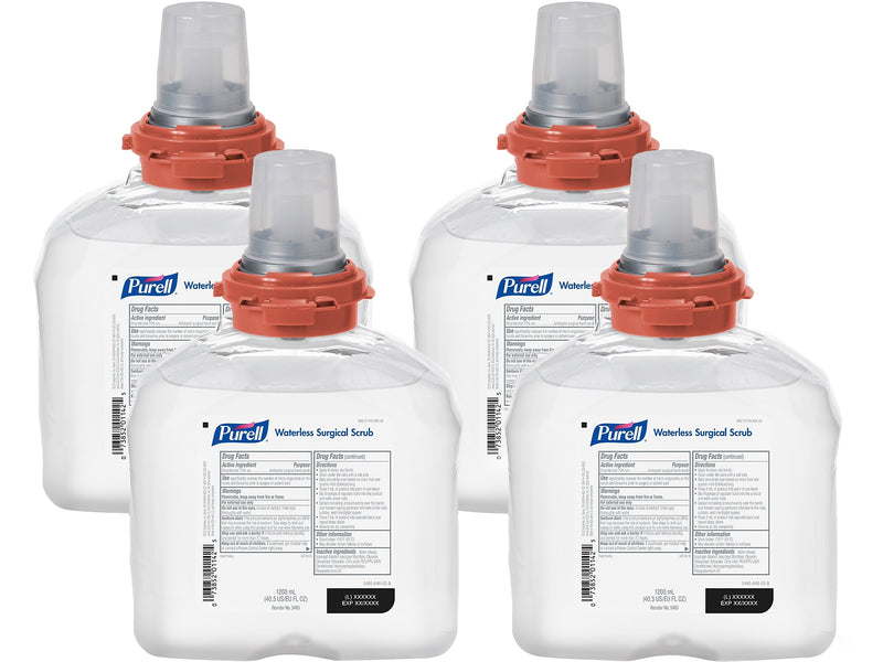 PURELL 70% Alcohol Gel Hand Sanitizer Refill for TFX Dispenser, 40.6 Oz., 4/Carton (5485-04)