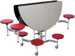 AmTab Mobile Round Shape Stool Table, 60"Dia., Gray Nebula (QUICK-MSR608-GNBC)