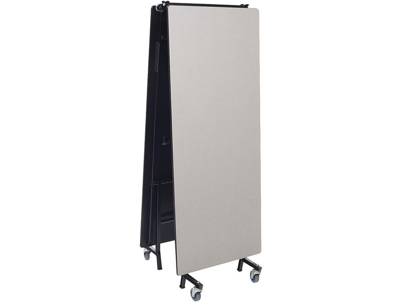 AmTab Mobile Rectangular Shape Table, 30" x 145", Gray Nebula (QUICK-MT12-GNBB)