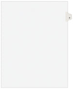 Avery Style Individual Legal  Pre-Printed A - Z Cardstock Divider, White, 25/Set (01404)