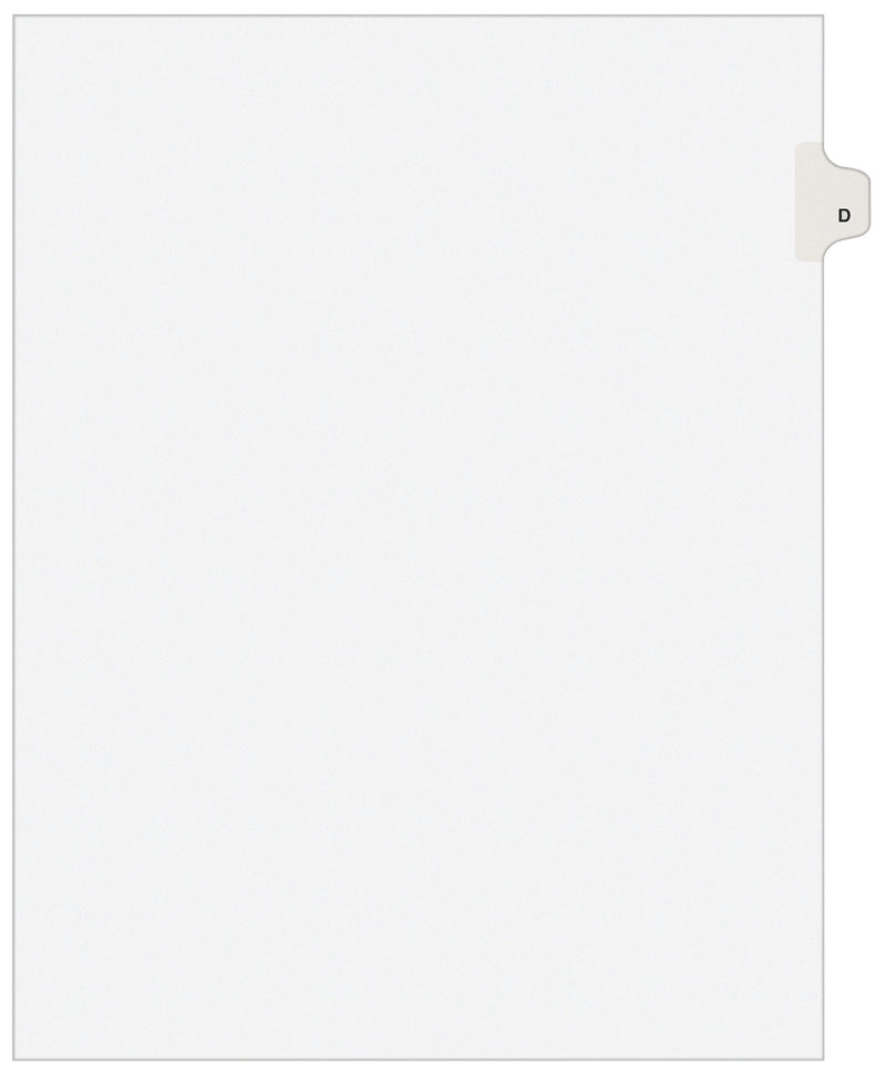 Avery Style Individual Legal  Pre-Printed A - Z Cardstock Divider, White, 25/Set (01404)