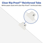 Avery Legal Pre-Printed Paper Divider, Side Tab B, White, Avery Style, Letter Size, 25/Pack (01402)