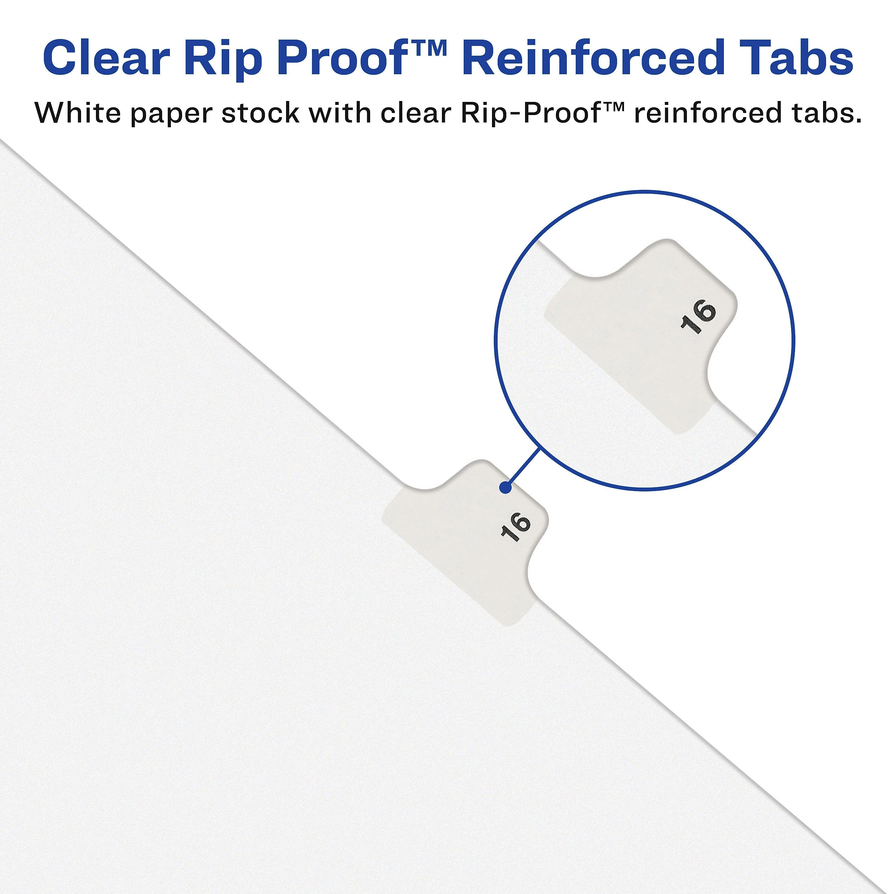 Avery Legal Pre-Printed Paper Divider, Side Tab B, White, Avery Style, Letter Size, 25/Pack (01402)