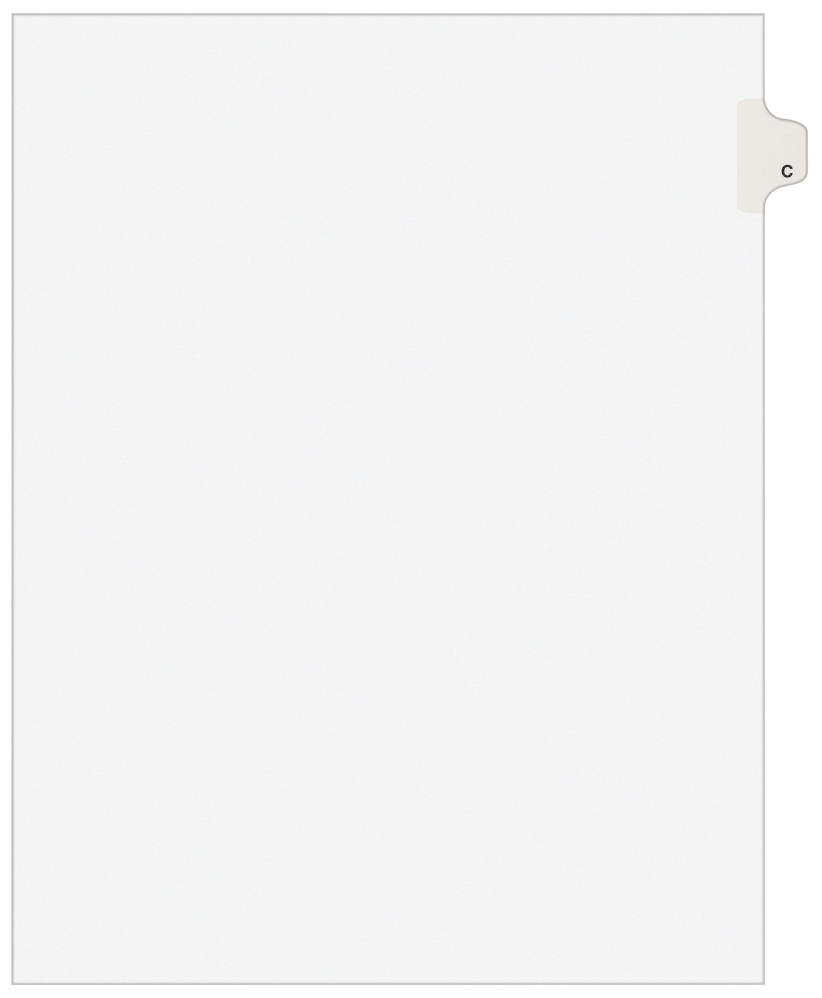 Avery Individual Legal Dividers, Letter Size, Tab C, White (01403)