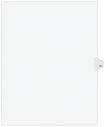 Avery Legal Pre-Printed Paper Dividers, Side Tab #13, White, Avery Style, Letter Size, 25/Pack (11923)