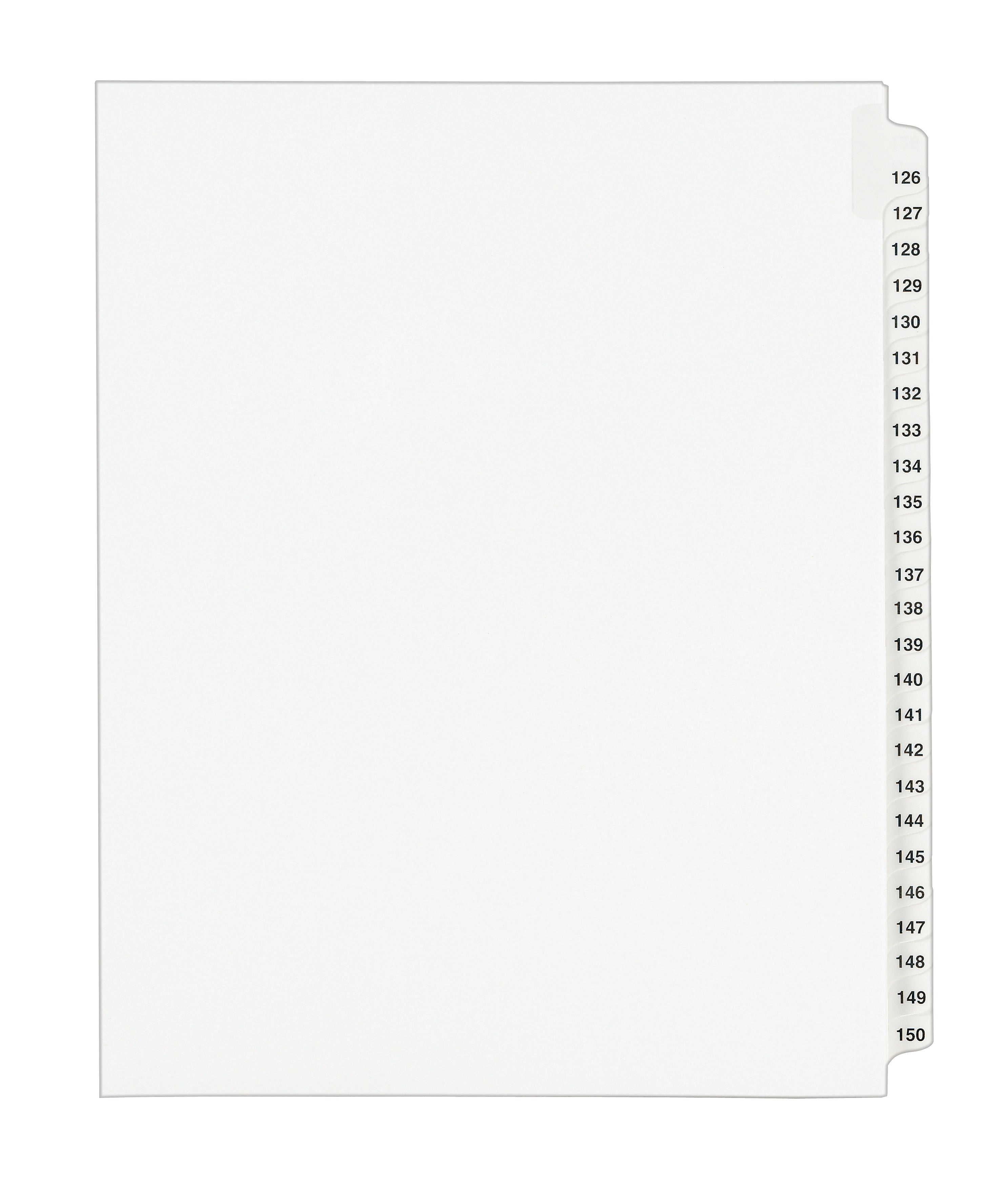 Avery Legal Pre-Printed Paper Divider Collated Set, 126-150 Tabs, White, Avery Style, Letter Size (01335)