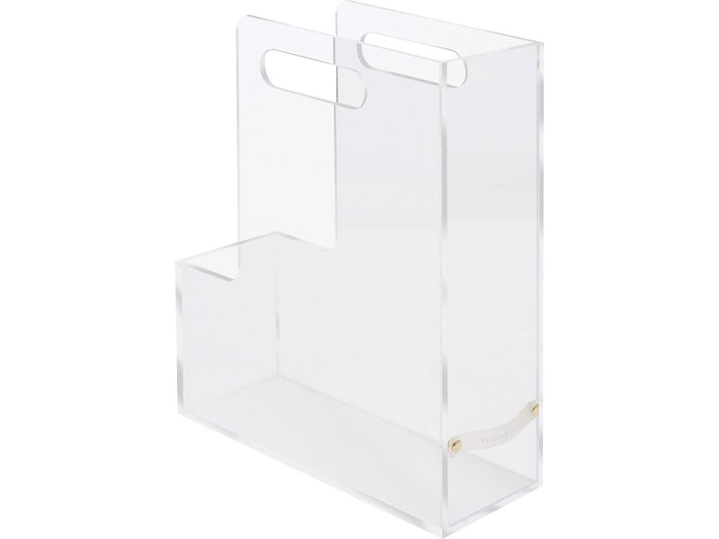 Russell+Hazel Magazine File with Gold Toned Hardware Acrylic, Clear (31729)