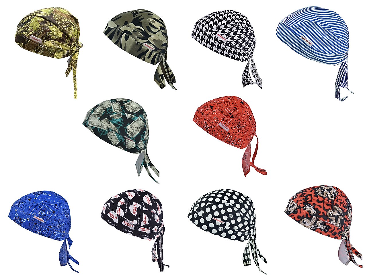 Comeaux Cooling Bandana, Assorted Print, One Size (118-7000U)