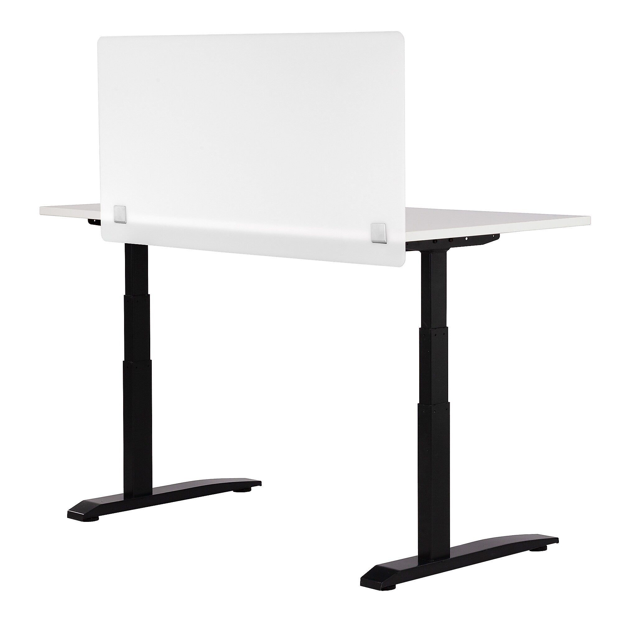 Safco Surface Mount Sneeze Guard, 23.5"H x 47.5"W, Opaque White Acrylic (7516WH)