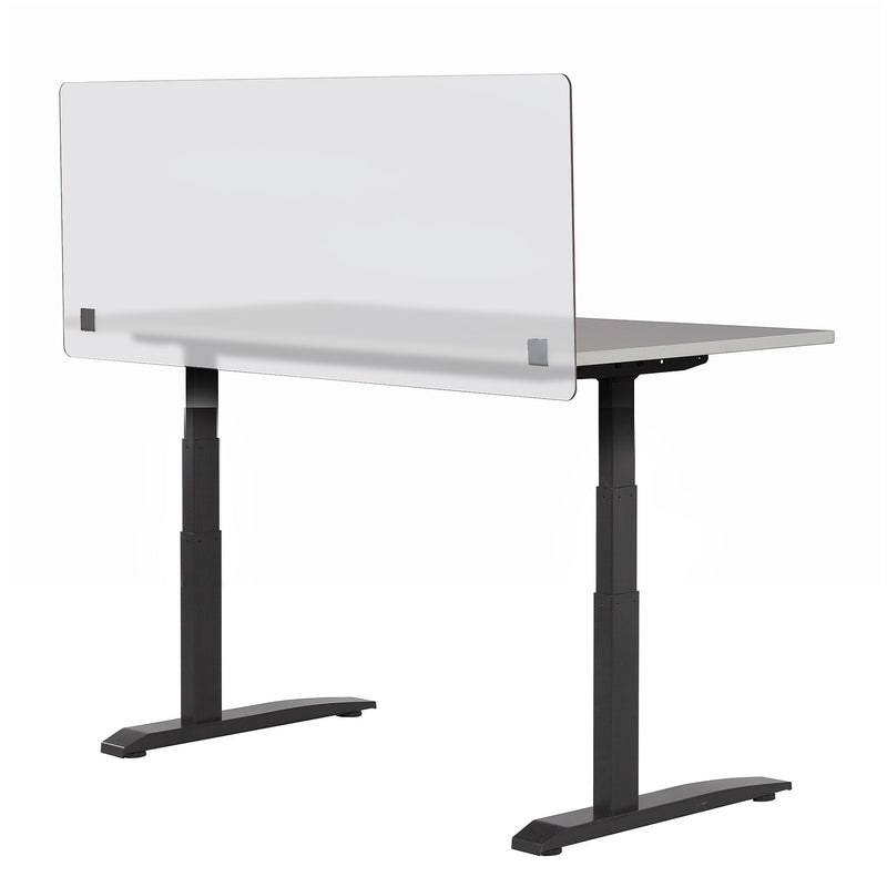 Safco Surface Mount Sneeze Guard, 23.5"H x 59.5"W, Frosted Acrylic (7515FR)