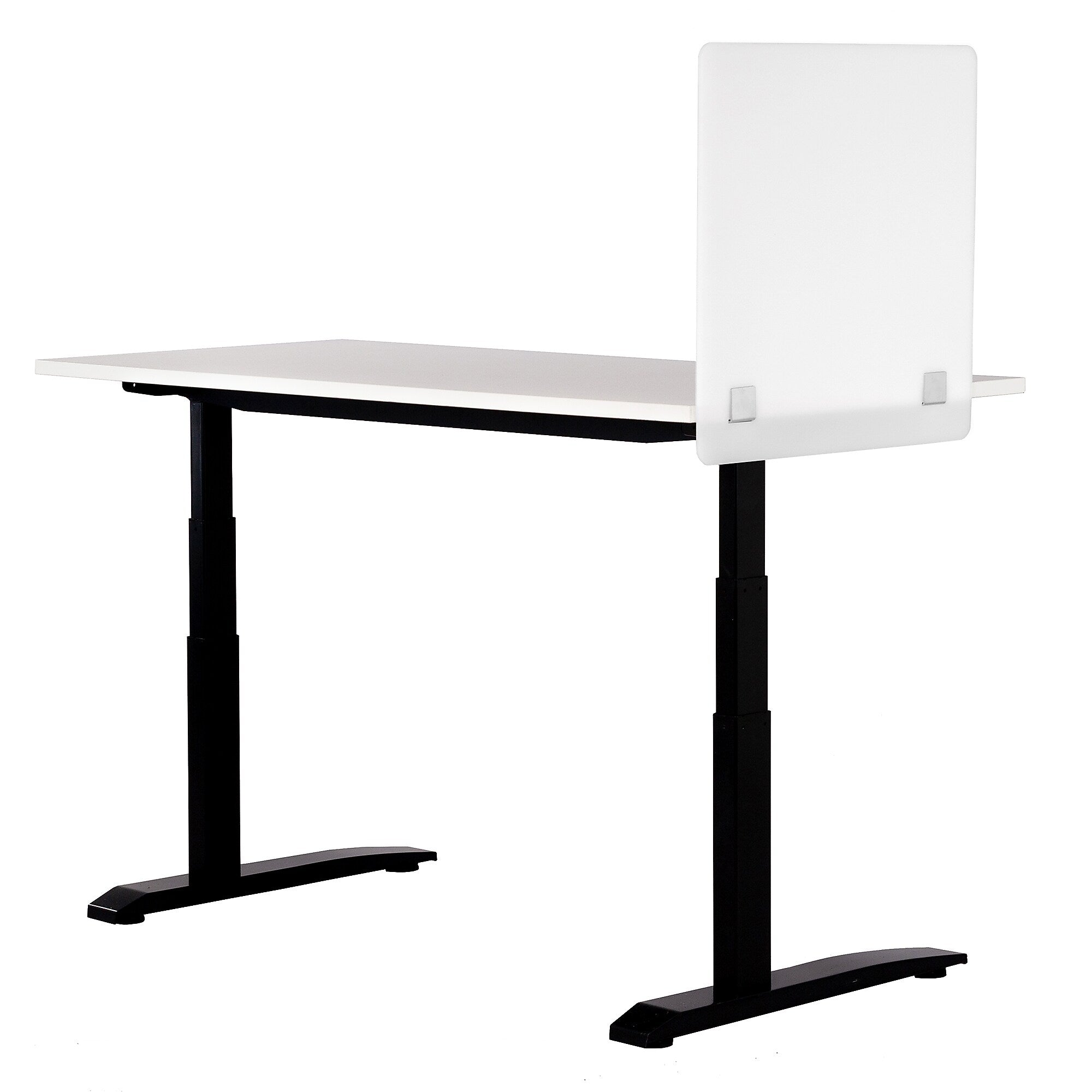 Safco Surface Mount Sneeze Guard, 23.5"H x 23.5"W, Opaque White Acrylic  (7515WH)