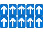 National Marker Walk-On™ Floor Decal, Arrow, 6" x 4", Blue, 10 (WFS85BL)