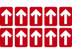 National Marker Walk-On™ Floor Decal, Arrow, 6" x 4", Red, 10 (WFS85RD)