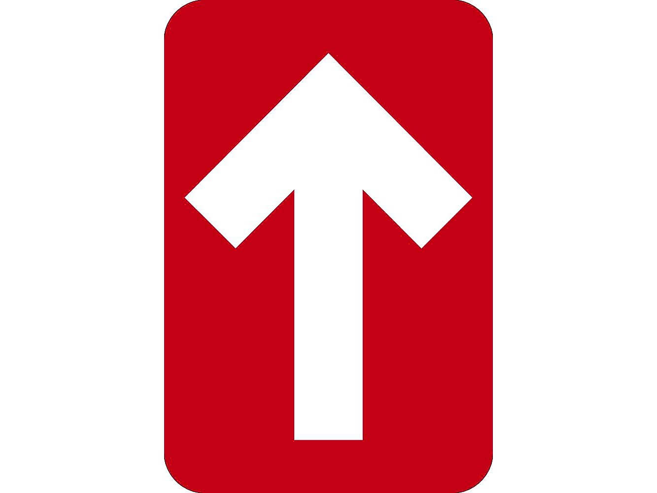National Marker Walk-On™ Floor Decal, Arrow, 6" x 4", Red, 10 (WFS85RD)