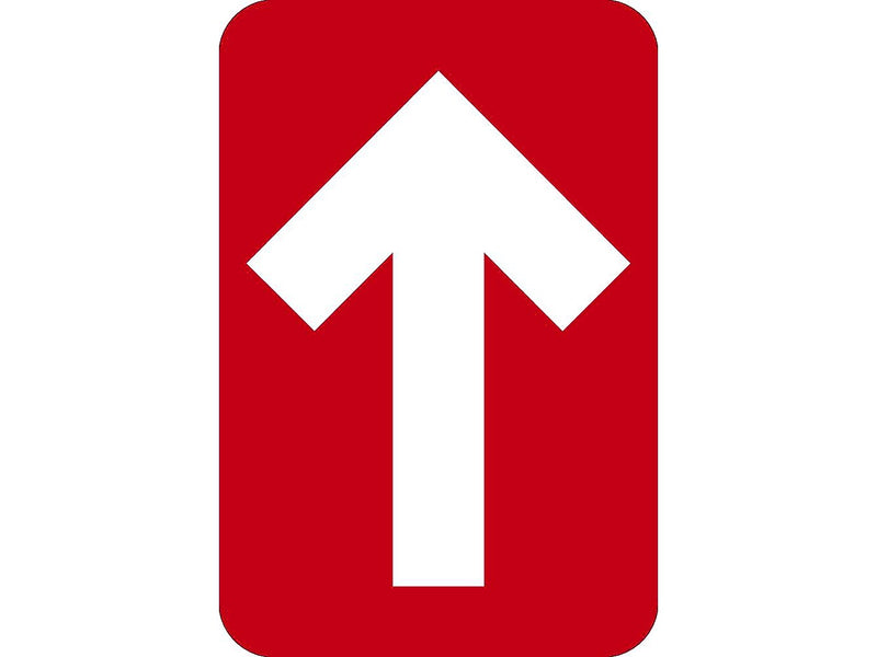 National Marker Walk-On™ Floor Decal, Arrow, 6" x 4", Red, 10 (WFS85RD)