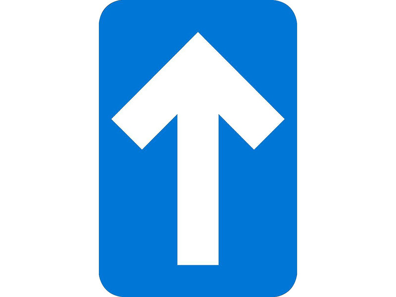 National Marker Walk-On™ Floor Decal, Arrow, 6" x 4", Blue, 10 (WFS85BL)