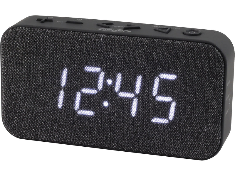 Jensen JCR-229 Dual Alarm Clock Radio, Black (JCR-229)