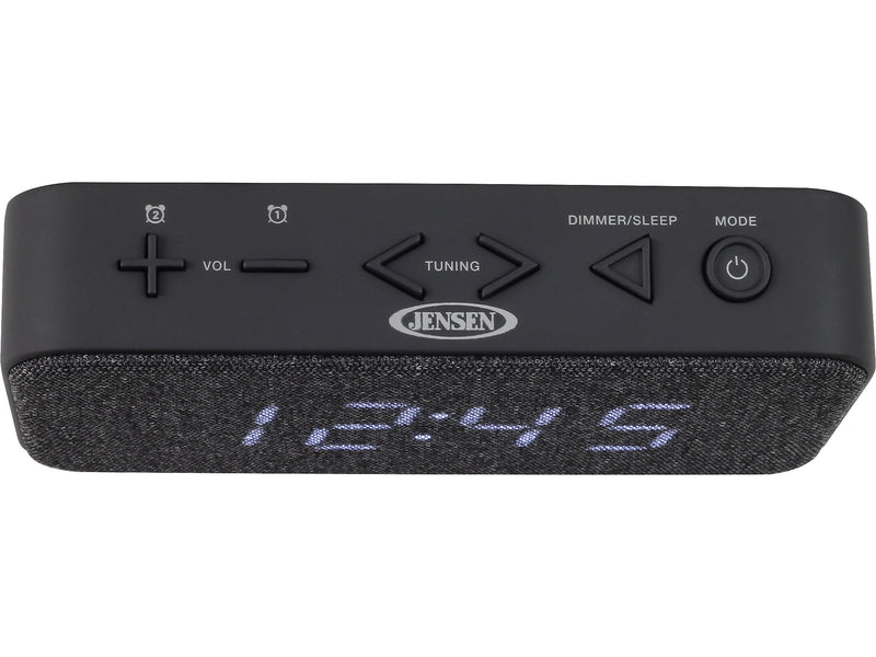 Jensen JCR-229 Dual Alarm Clock Radio, Black (JCR-229)