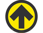 National Marker Walk-On™ Floor Decal, Arrow, 8" x 8", Yellow/Black, 10 (WFS84YL10)